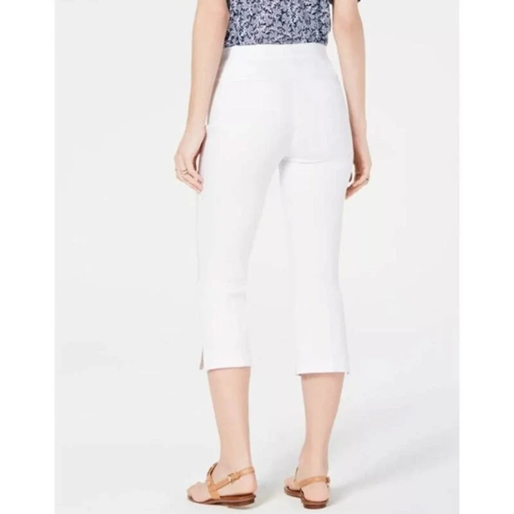 Michael Kors Seamed Pull‎ On Capri pants white Women Size 10